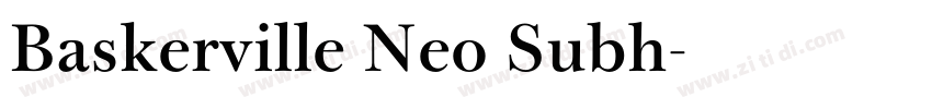 Baskerville Neo Subh字体转换